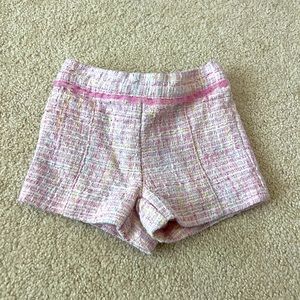 Janie and Jack Pink plaid/tweed baby shorts